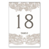 Viktorianische Bläseroberflächen - Weiße Tischkart Tischnummer (Vorderseite)