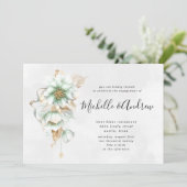 viktorianische blorweiche Verlobung Einladung (Stehend Vorderseite)