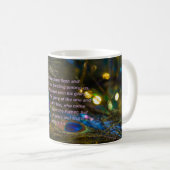 Viktorianische Blue Bible Verse Kaffee Tasse (VorderseiteRechts)