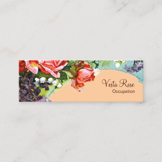 Viktorianische Blume - ÄNDERN DER FARBKARTEN Mini Visitenkarte (Vorderseite)