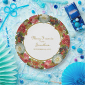 Viktorianische Blume blühen Herbsthochzeit Pappteller (Party)