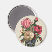 Viktorianische Blume Blumenstrauß Magnet (Vorderseite/Rückseite)