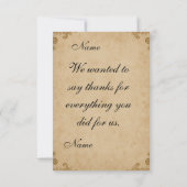 Viktorianische Blume Dankeskarte (Rückseite)