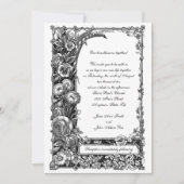 Viktorianische Blume Einladung zur Hochzeit (Vorderseite)
