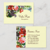Viktorianische Blume - FARBE ÄNDERN Visitenkarte (Vorne/Hinten)