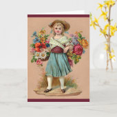 Viktorianische Blume Karte (Gelbe Blume)