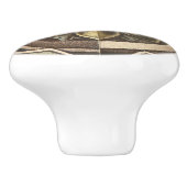 Viktorianische Blume Keramikknauf (Seitenansicht)