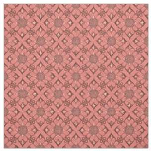 Viktorianische Blume Lattice Sangria Fabric Stoff
