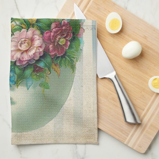 Viktorianische Blume Ostereier Geschirrtuch (Viertel Falte)