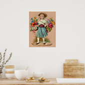 Viktorianische Blume Poster (Küche)