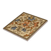 Viktorianische Blume Strewn Transferware 1880s Rep Fliese (Seite)