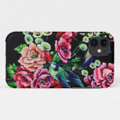 Viktorianische Blume und Vögel Case-Mate iPhone Hülle (Rückseite (Horizontal))