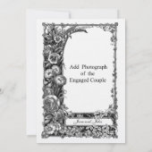 Viktorianische Blume Verlobung Abendessen Einladung (Rückseite)