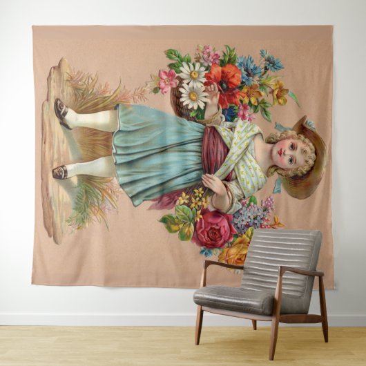 Viktorianische Blume Wandteppich (Beispiel (Horizontal))