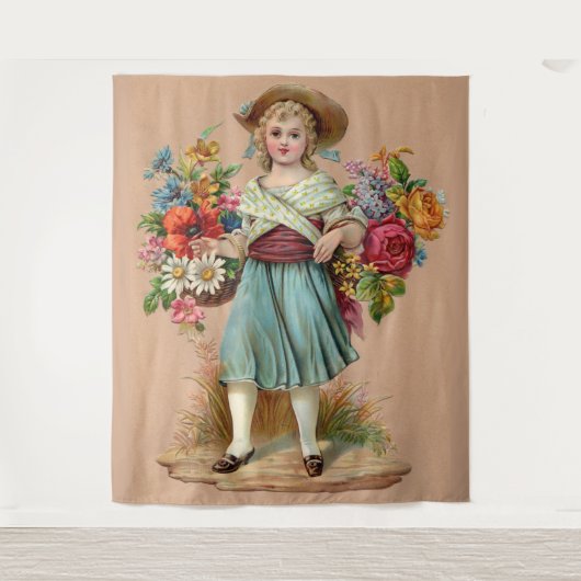 Viktorianische Blume Wandteppich (Vorderseite)