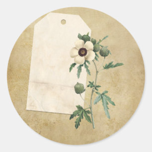 Viktorianische Blumen-Collage-Schmuck für Scrapboo Runder Aufkleber