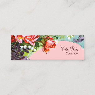 Viktorianische Blumen ~ FARBE ÄNDERN Visitenkarten Mini Visitenkarte