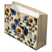 Viktorianische Blumen Geschenktasche Große Geschenktüte (Vorderseite Schrägansicht)