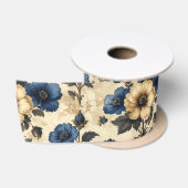 Viktorianische Blumen Geschenktasche Satinband (Spule)