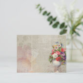 Viktorianische Blumen Postkarte (Stehend Vorderseite)