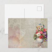 Viktorianische Blumen Postkarte (Vorne/Hinten)