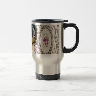 Viktorianische Blumen-rostfreie Tasse zwei