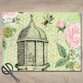 Viktorianische Blumenbeehive Decoupage Seidenpapier