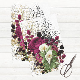 Viktorianische BlumenCollage Seidenpapier