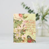 Viktorianische Blumenfreundschaft Postkarte (Stehend Vorderseite)