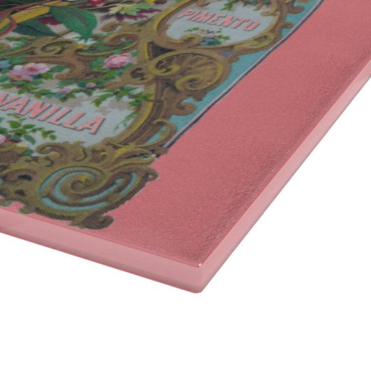 Viktorianische Blumenfruchtbackextrakte Diagramm p Schneidebrett (Ecke)