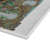 Viktorianische Blumenfruchtbackkarte Schneidebrett (Ecke)