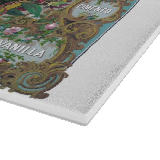 Viktorianische Blumenfruchtbackkarte Schneidebrett (Ecke)