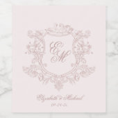 viktorianische Blumengartenhochzeit Weinetikett (Einzelnes Label)