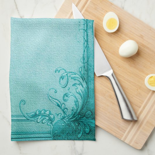 Viktorianische blumengeschmückte Rose Blume und Sc Geschirrtuch (Viertel Falte)