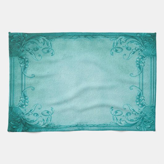 Viktorianische blumengeschmückte Rose Blume und Sc Geschirrtuch (Horizontal)