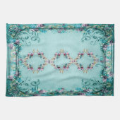Viktorianische blumengeschmückte Rose Blume und Sc Geschirrtuch (Horizontal)