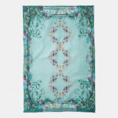 Viktorianische blumengeschmückte Rose Blume und Sc Geschirrtuch (Vertikal)