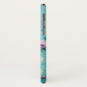 Viktorianische blumengeschmückte Rose elegant aqua Case-Mate iPhone Hülle (Hinten/Links)