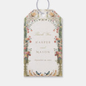 Viktorianische Blumenhochzeit Vielen Dank Geschenkanhänger (Vorderseite)