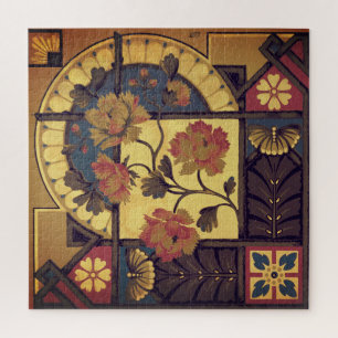 Viktorianische Blumenkunst und handwerkliche alte Puzzle