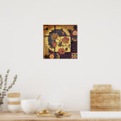 Viktorianische Blumenkunst und Kunsthandwerk Poster (Küche)