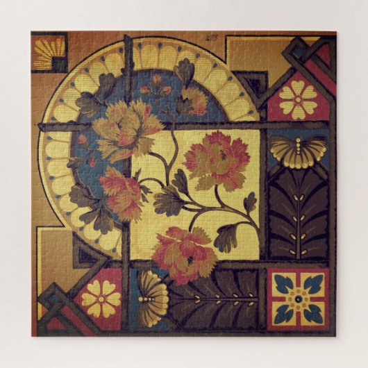 Viktorianische Blumenkunst und Kunsthandwerk Vinta Puzzle (Vertikal)