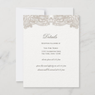 Viktorianische Blumenlatte auf White Design Weddin Einladung