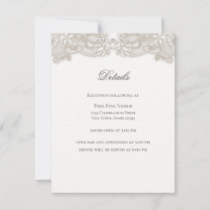 Viktorianische Blumenlatte auf White Design Weddin Einladung