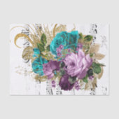 Viktorianische Blumenmusikkollektion Seidenpapier (Vorderseite)