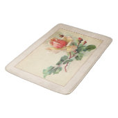 Viktorianische Blumenpastete Peach-Rose Badematte (Schrägansicht)