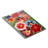 Viktorianische Blumenspirale Notebook Morning Glor Notizblock (Rechte Seite)