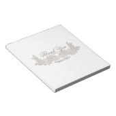 Viktorianische Blumenspitze Weißes Design Candy Ba Notizblock (angewinkelt)