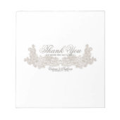 Viktorianische Blumenspitze Weißes Design Candy Ba Notizblock (Vorderseite)