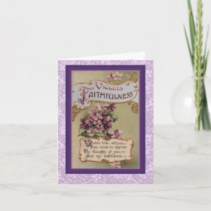Viktorianische Blumensprache Veilchen Treue Karte